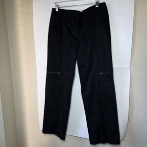 Liz Claiborne Sport Michaela Black Pants Stain Resistant Straight Leg Women 12